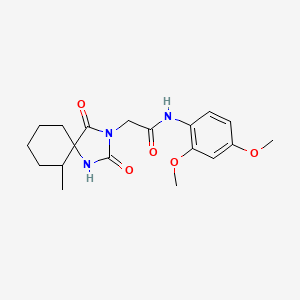 molecular formula C19H25N3O5 B2775454 N-(2,4-dimethoxyphenyl)-2-(6-methyl-2,4-dioxo-1,3-diazaspiro[4.5]decan-3-yl)acetamide CAS No. 561059-28-7