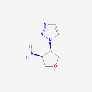 molecular formula C6H10N4O B2775478 Rac-(3R,4S)-4-(1H-1,2,3-triazol-1-yl)oxolan-3-amine CAS No. 1931960-30-3