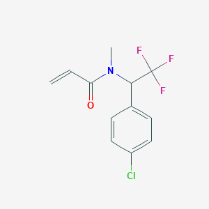 molecular formula C12H11ClF3NO B2775482 N-[1-(4-Chlorophenyl)-2,2,2-trifluoroethyl]-N-methylprop-2-enamide CAS No. 2411302-88-8