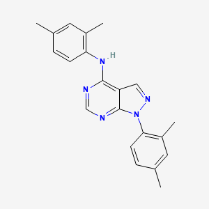 molecular formula C21H21N5 B2775513 N,1-bis(2,4-dimethylphenyl)-1H-pyrazolo[3,4-d]pyrimidin-4-amine CAS No. 393785-98-3
