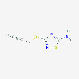 molecular formula C5H5N3S2 B2775515 3-(Prop-2-yn-1-ylthio)-1,2,4-thiadiazol-5-amine CAS No. 838098-49-0