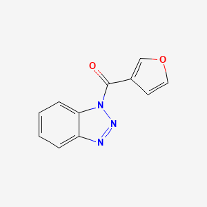molecular formula C11H7N3O2 B2775531 1-(Furan-3-carbonyl)-1H-1,2,3-benzotriazole CAS No. 521305-02-2