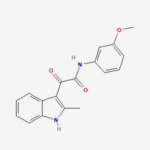 molecular formula C18H16N2O3 B2775580 N-(3-methoxyphenyl)-2-(2-methyl-1H-indol-3-yl)-2-oxoacetamide CAS No. 852369-23-4