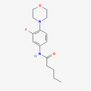molecular formula C15H21FN2O2 B2775582 N-(3-fluoro-4-morpholinophenyl)pentanamide CAS No. 478079-70-8