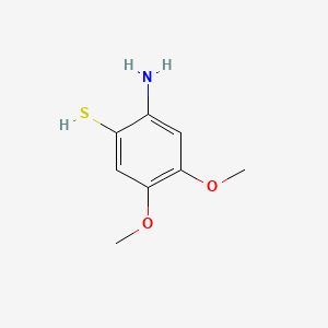 molecular formula C8H11NO2S B2775597 2-Amino-4,5-dimethoxybenzene-1-thiol CAS No. 100601-30-7