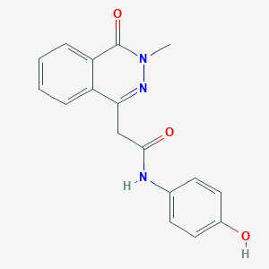 molecular formula C17H15N3O3 B277565 N-(4-hydroxyphenyl)-2-(3-methyl-4-oxo-3,4-dihydrophthalazin-1-yl)acetamide 