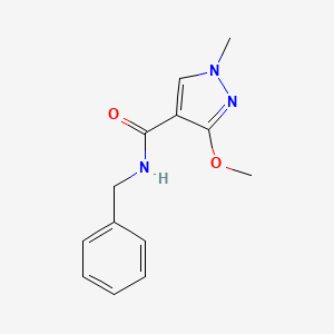 molecular formula C13H15N3O2 B2775656 N-benzyl-3-methoxy-1-methyl-1H-pyrazole-4-carboxamide CAS No. 1014068-04-2