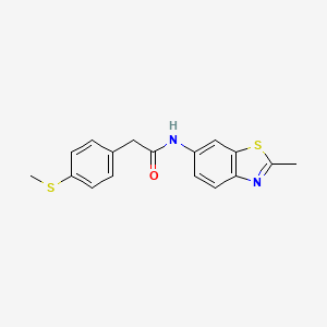 molecular formula C17H16N2OS2 B2775660 N-(2-methylbenzo[d]thiazol-6-yl)-2-(4-(methylthio)phenyl)acetamide CAS No. 899967-79-4