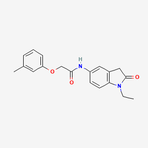molecular formula C19H20N2O3 B2775664 N-(1-ethyl-2-oxo-2,3-dihydro-1H-indol-5-yl)-2-(3-methylphenoxy)acetamide CAS No. 921813-27-6