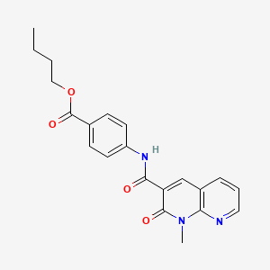 molecular formula C21H21N3O4 B2775665 butyl 4-(1-methyl-2-oxo-1,2-dihydro-1,8-naphthyridine-3-amido)benzoate CAS No. 899969-02-9