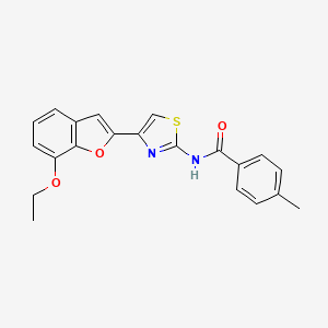 N-(4-(7-ethoxybenzofuran-2-yl)thiazol-2-yl)-4-methylbenzamide