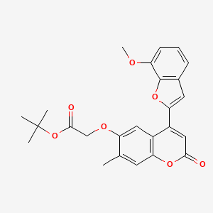 tert-butyl 2-((4-(7-methoxybenzofuran-2-yl)-7-methyl-2-oxo-2H-chromen-6-yl)oxy)acetate