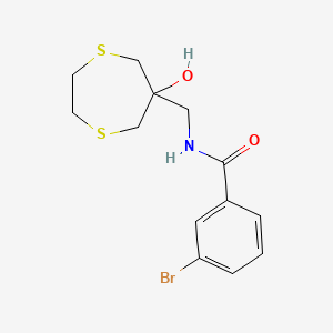 3-Bromo-N-[(6-hydroxy-1,4-dithiepan-6-yl)methyl]benzamide