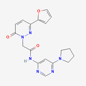 2-(3-(furan-2-yl)-6-oxopyridazin-1(6H)-yl)-N-(6-(pyrrolidin-1-yl)pyrimidin-4-yl)acetamide