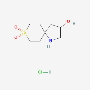 8,8-Dioxo-8lambda6-thia-1-azaspiro[4.5]decan-3-ol;hydrochloride