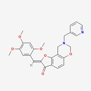 (Z)-8-(pyridin-3-ylmethyl)-2-(2,4,5-trimethoxybenzylidene)-8,9-dihydro-2H-benzofuro[7,6-e][1,3]oxazin-3(7H)-one