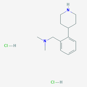 N,N-Dimethyl-1-(2-(piperidin-4-yl)phenyl)methanamine dihydrochloride
