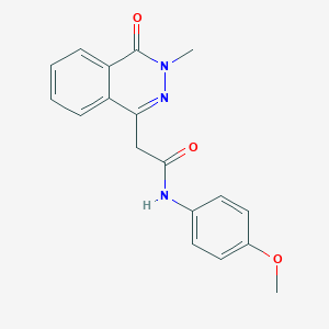 molecular formula C18H17N3O3 B277571 N-(4-methoxyphenyl)-2-(3-methyl-4-oxo-3,4-dihydrophthalazin-1-yl)acetamide 