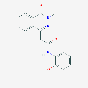 molecular formula C18H17N3O3 B277572 N-(2-methoxyphenyl)-2-(3-methyl-4-oxo-3,4-dihydro-1-phthalazinyl)acetamide 
