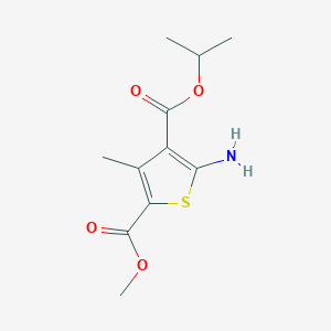 molecular formula C11H15NO4S B2775724 4-Isopropyl 2-methyl 5-amino-3-methylthiophene-2,4-dicarboxylate CAS No. 350996-98-4