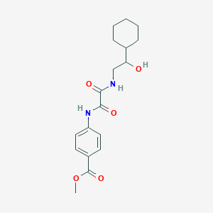 molecular formula C18H24N2O5 B2775725 methyl 4-{[(2-cyclohexyl-2-hydroxyethyl)carbamoyl]formamido}benzoate CAS No. 1351614-11-3