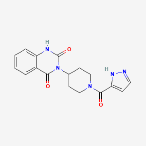 3-(1-(1H-pyrazole-3-carbonyl)piperidin-4-yl)quinazoline-2,4(1H,3H)-dione