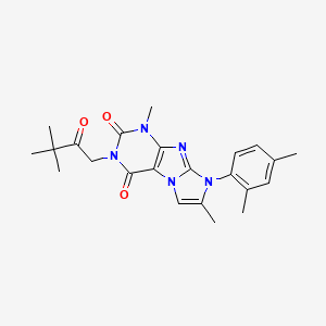 2-(3,3-Dimethyl-2-oxobutyl)-6-(2,4-dimethylphenyl)-4,7-dimethylpurino[7,8-a]imidazole-1,3-dione