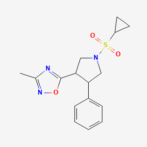 5-(1-(Cyclopropylsulfonyl)-4-phenylpyrrolidin-3-yl)-3-methyl-1,2,4-oxadiazole