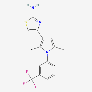 4-{2,5-dimethyl-1-[3-(trifluoromethyl)phenyl]-1H-pyrrol-3-yl}-1,3-thiazol-2-amine
