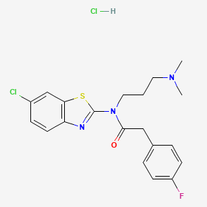 N-(6-chlorobenzo[d]thiazol-2-yl)-N-(3-(dimethylamino)propyl)-2-(4-fluorophenyl)acetamide hydrochloride