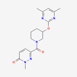 6-(3-((4,6-dimethylpyrimidin-2-yl)oxy)piperidine-1-carbonyl)-2-methylpyridazin-3(2H)-one