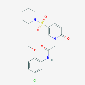 molecular formula C19H22ClN3O5S B2775756 N-(5-chloro-2-methoxyphenyl)-2-[2-oxo-5-(piperidine-1-sulfonyl)-1,2-dihydropyridin-1-yl]acetamide CAS No. 1251593-66-4