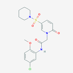 N-(5-chloro-2-methoxyphenyl)-2-[2-oxo-5-(piperidin-1-ylsulfonyl)pyridin-1(2H)-yl]acetamide