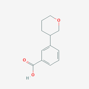 molecular formula C12H14O3 B2775758 3-(Oxan-3-yl)benzoic acid CAS No. 1423884-91-6