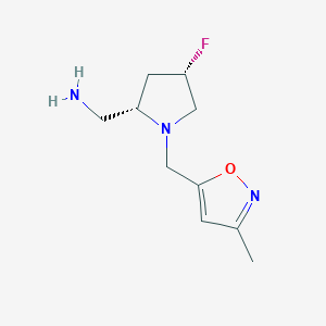 [(2S,4S)-4-fluoro-1-[(3-methyl-1,2-oxazol-5-yl)methyl]pyrrolidin-2-yl]methanamine