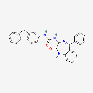 3-(9H-fluoren-2-yl)-1-(1-methyl-2-oxo-5-phenyl-2,3-dihydro-1H-1,4-benzodiazepin-3-yl)urea