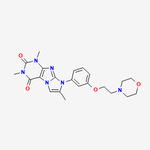 1,3,7-trimethyl-8-(3-(2-morpholinoethoxy)phenyl)-1H-imidazo[2,1-f]purine-2,4(3H,8H)-dione