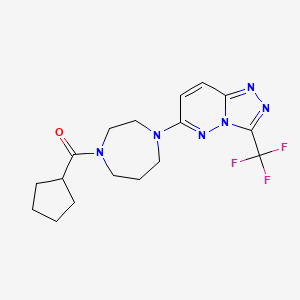 Cyclopentyl-[4-[3-(trifluoromethyl)-[1,2,4]triazolo[4,3-b]pyridazin-6-yl]-1,4-diazepan-1-yl]methanone