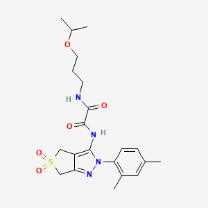 N1-(2-(2,4-dimethylphenyl)-5,5-dioxido-4,6-dihydro-2H-thieno[3,4-c]pyrazol-3-yl)-N2-(3-isopropoxypropyl)oxalamide