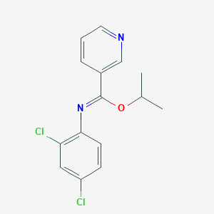 molecular formula C15H14Cl2N2O B2775789 isopropyl N-(2,4-dichlorophenyl)-3-pyridinecarboximidoate CAS No. 74288-76-9