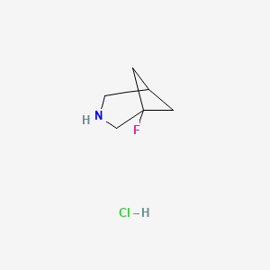 molecular formula C6H11ClFN B2775808 1-Fluoro-3-azabicyclo[3.1.1]heptane hydrochloride CAS No. 2305255-19-8