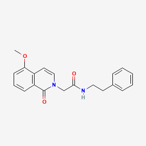 molecular formula C20H20N2O3 B2775817 2-(1-keto-5-methoxy-2-isoquinolyl)-N-phenethyl-acetamide CAS No. 868223-71-6