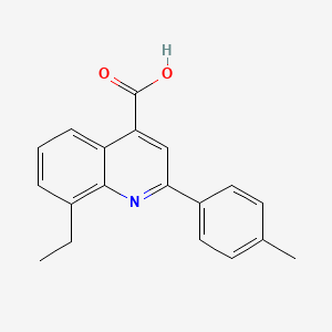 molecular formula C19H17NO2 B2775823 8-Ethyl-2-(4-methylphenyl)quinoline-4-carboxylic acid CAS No. 590353-83-6