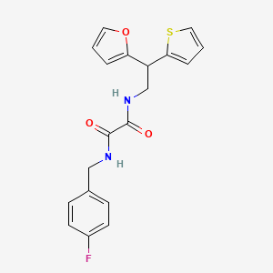 N'-[(4-fluorophenyl)methyl]-N-[2-(furan-2-yl)-2-(thiophen-2-yl)ethyl]ethanediamide