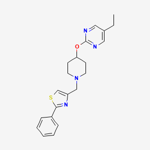 4-[[4-(5-Ethylpyrimidin-2-yl)oxypiperidin-1-yl]methyl]-2-phenyl-1,3-thiazole