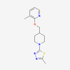 molecular formula C15H20N4OS B2775836 3-Methyl-2-{[1-(5-methyl-1,3,4-thiadiazol-2-yl)piperidin-4-yl]methoxy}pyridine CAS No. 2202083-39-2