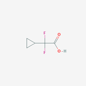 molecular formula C5H6F2O2 B2775840 2-Cyclopropyl-2,2-difluoroacetic acid CAS No. 1557661-16-1