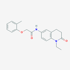 molecular formula C20H22N2O3 B2775841 N-(1-ethyl-2-oxo-1,2,3,4-tetrahydroquinolin-6-yl)-2-(2-methylphenoxy)acetamide CAS No. 922130-22-1