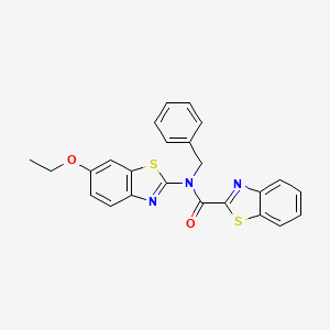 molecular formula C24H19N3O2S2 B2775868 N-benzyl-N-(6-ethoxy-1,3-benzothiazol-2-yl)-1,3-benzothiazole-2-carboxamide CAS No. 922632-97-1