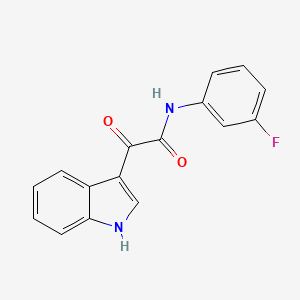 molecular formula C16H11FN2O2 B2775869 N-(3-fluorophenyl)-2-(1H-indol-3-yl)-2-oxoacetamide 